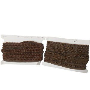 Phoenix Trim Works Woven Brown Trim 2 Spools 15 Yds Chocolate Peanuts Sewing